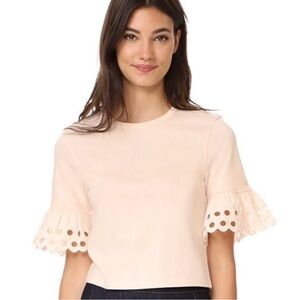 See By Chloe Crop Tee W/ Eyelet Detail